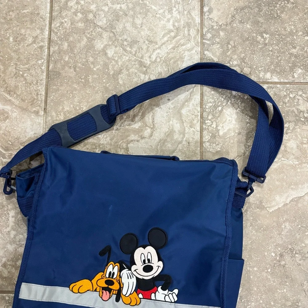 Disney Store Mickey And Pluto Back Pack Shoulder Computer School Bag Embrodered‎
